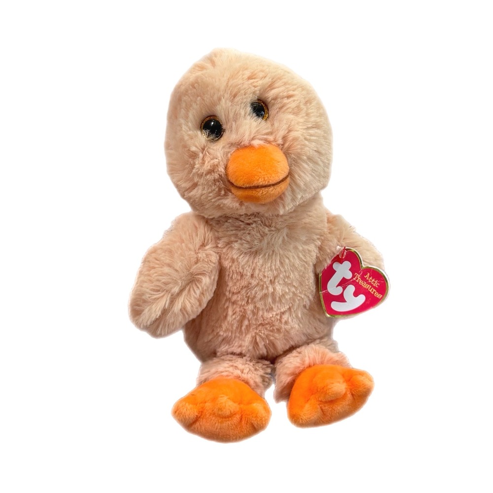 Ty Attic Treasures Debbie the Duckling Plush 8" Duck Bird Stuffed Animal NWT